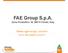 FAE Group S.p.A. Zona Produttiva 18, Fondo, Italy
