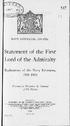 Statement of the First Lord of the Admiralty