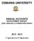 OSMANIA UNIVERSITY ANNUAL ACCOUNTS DEVELOPMENT BUDGET (UGC, NON-UGC & FOUNDATION GRANT)