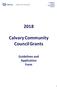 Calvary Community Council Grants. Guidelines and Application Form