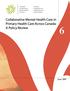 Collaborative Mental Health Care in Primary Health Care Across Canada: A Policy Review
