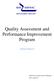 Quality Assessment and Performance Improvement Program. Annual Report