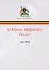 NATIONAL MEDICINES POLICy 2015 THE REPUBLIC OF UGANDA MINISTRY OF HEALTH