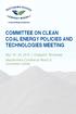 COMMITTEE ON CLEAN COAL ENERGY POLICIES AND TECHNOLOGIES MEETING