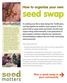 seed swap How to organize your own Plan a seed swap in your community