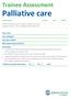Trainee Assessment Palliative care Unit standard Version Level Credits