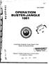 BUSTER-JANGLE OPERATION. 4- Prepared by the Defense Nuclear Agency as Executive Agency DNA 6023F