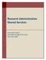 Research Administration Shared Services