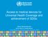 Access to medical devices for Universal Health Coverage and achievement of SDGs