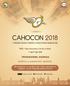 CAHOCON INTERNATIONAL CONFERENCE OF CONSORTIUM OF ACCREDITED HEALTHCARE ORGANIZATIONS (CAHO)