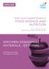 FOOD SCIENCE AND NUTRITION