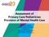 Assessment of Primary Care Pediatrician Provision of Mental Health Care