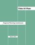 Title VI Plan. Regional Planning Commission. Jefferson, Orleans, Plaquemines, St. Bernard and St. Tammany Parishes