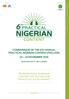 COMMUNIQUÉ OF THE 6TH ANNUAL PRACTICAL NIGERIAN CONTENT (PNC) NOVEMBER 2016