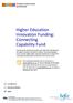 Higher Education Innovation Funding: Connecting Capability Fund