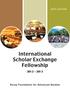 APPLICATION. International Scholar Exchange Fellowship. Korea Foundation for Advanced Studies