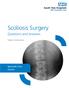 Scoliosis Surgery. Questions and Answers. Specialist Care Centre. Patient information