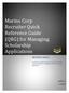 Marine Corp Recruiter Quick Reference Guide (QRG) for Managing Scholarship Applications