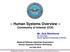 -- Human Systems Overview -- Community of Interest (COI)