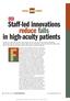 Staff-led innovations reduce falls in high-acuity patients