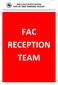 MASS FATALITY INCIDENT RESPONSE JUST-IN-TIME TRAINING TOOLKIT FAC RECEPTION TEAM