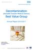 Decontamination. (Resuable Invasive Medical Devices) Best Value Group. Annual Report