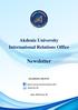 Akdeniz University International Relations Office. Newsletter. uio.akdeniz.edu.tr/en. Akdeniz University International Relations Office