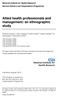 Allied health professionals and management: an ethnographic study