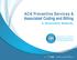 ACA Preventive Services & Associated Coding and Billing