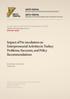 Impact of Pre-incubators on Entrepreneurial Activities in Turkey: Problems, Successes, and Policy Recommendations