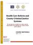 Health Care Reform and County Criminal Justice Systems
