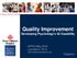 Quality Improvement Developing Psychology s QI Capability