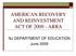 AMERICAN RECOVERY AND REINVESTMENT ACT OF ARRA. NJ DEPARTMENT OF EDUCATION June 2009