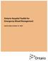 Ontario Hospital Toolkit for Emergency Blood Management. Version Date: October 31, 2016