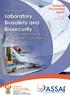 Laboratory Biosafety and Biosecurity