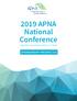 2019 APNA National Conference