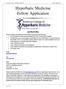Hyperbaric Medicine. Fellow Application