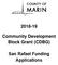 Community Development Block Grant (CDBG) San Rafael Funding Applications