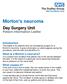 Morton s neuroma. Day Surgery Unit Patient Information Leaflet