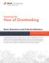 How of Grantmaking. Assessing the. Basic Questions and Critical Indicators