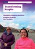 Transforming Respite. Disability Support Services Respite Strategy 2017 to 2022
