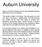 Auburn University. Auburn University Department of Intercollegiate Athletics welcomes you to our campus.