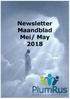 Newsletter Maandblad Mei/ May 2018