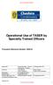 Operational Use of TASER by Specially Trained Officers