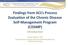 Findings from ACL s Process Evaluation of the Chronic Disease Self-Management Program (CDSMP)