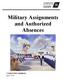 Military Assignments and Authorized Absences