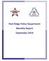 Park Ridge Police Department Monthly Report September 2014
