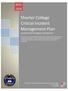 Shorter College Critical Incident Management Plan Institutional Emergency Guidelines