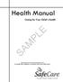 SAMPLE. Health Manual. Caring for Your Child s Health