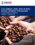 COLOMBIA LAND AND RURAL DEVELOPMENT PROGRAM FY16Q2 QUARTERLY REPORT JANUARY MARCH 2016